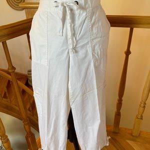 White 100% Cotton Capris